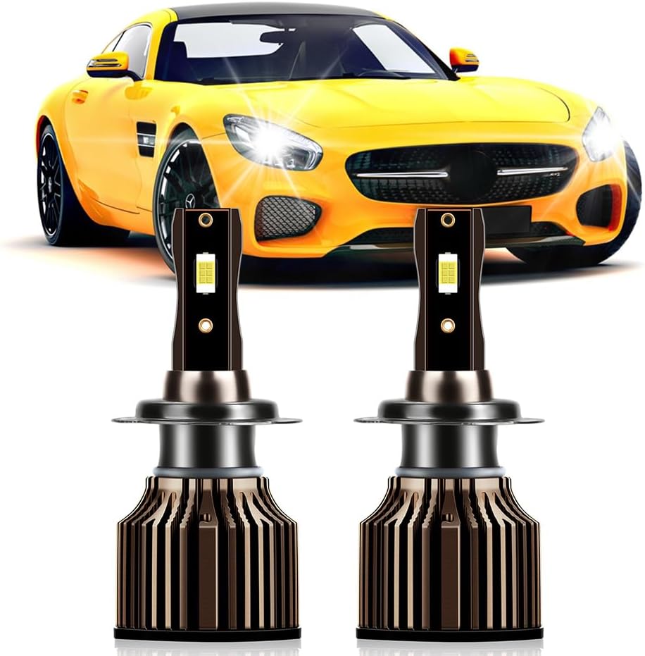 Compatible For Mercedes-Benz GLK350 2010 2011 2012 2013 2014 2015 Light Bulbs, Low Beam Lights Bulbs, 120W 6000K White, 30000LM 400% Brightness, With Cooling Fan, 2-Pack