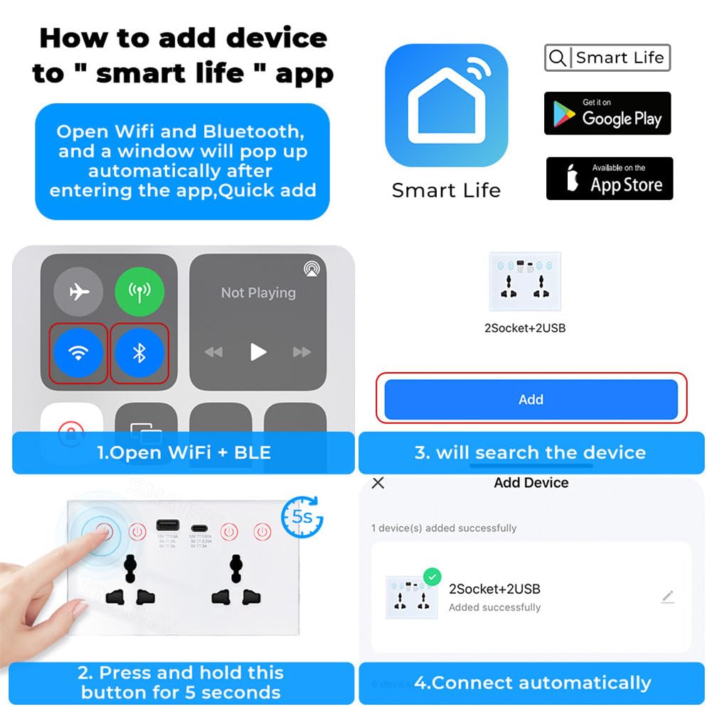 Tuya WiFi WLAN Smart Socket USB Type-C 15W Wall Outlet Universal Plug Outlet Smart Home Sock Compatible with — view 5