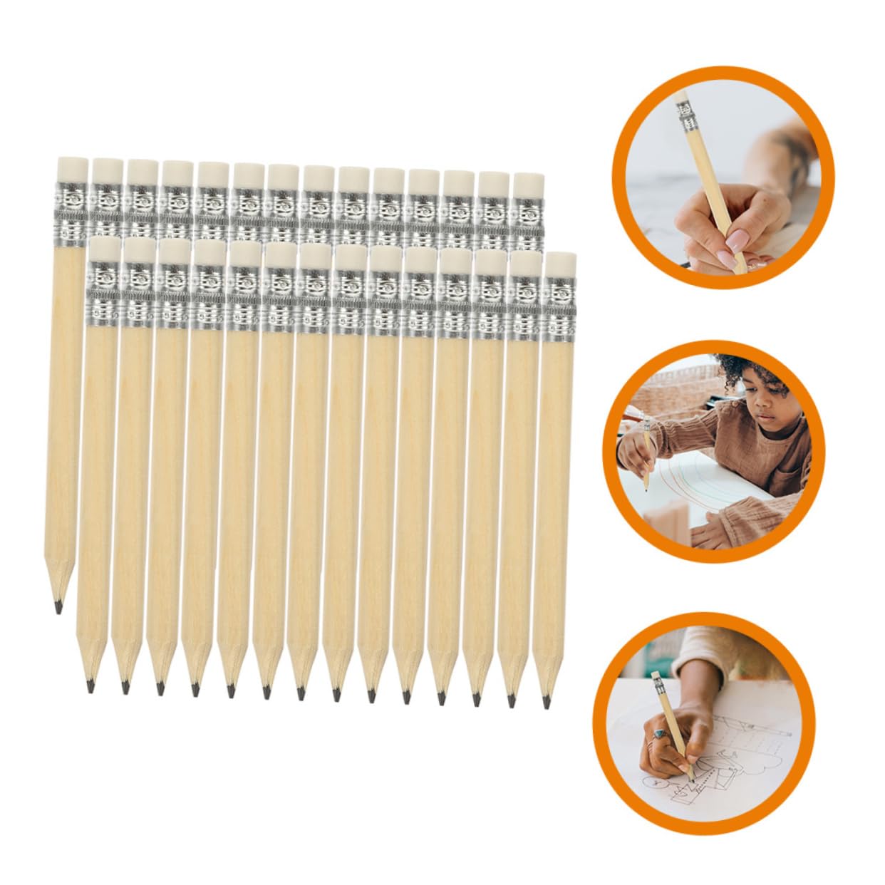 Uonlytech 3 Sätze Rundstift Künstlerstifte Zeichnung Ästhetisch Bleistifte Masse Mini-bleistifte Für Bleistifte Zeichnen Bleistift Schreiben Mini Bleistift Hölzern 100 Stück * 3