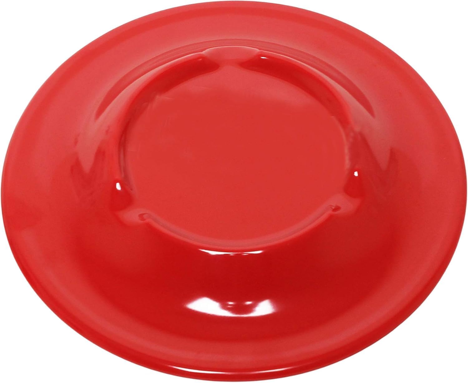 TrueCraftware- 5-1/2” Saucer Melamine Pure Red Color Set of 12 for Bouillon Cup/Mug Cup - Dishwasher Safe Break-Resistant Appetizer Dessert Plates Coffee Cup Saucers Drinkware Home Cafe Restaurants