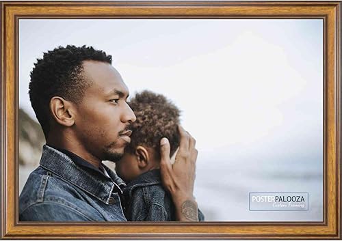Miniatura 5 de Marco de fotos de madera tradicional de nogal de 20 x 16 pulgadas con plexiglás acrílico UV, respaldo de tablero de espuma y accesorios incluidos
