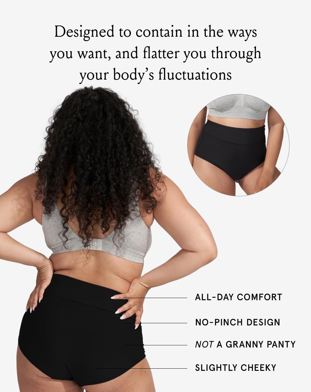 Bodily The All-In Panty, ropa interior para maternidad, posparto y cesárea, cintura alta, suave, elástica para el embarazo, paquete de 3, Negro, XXXL