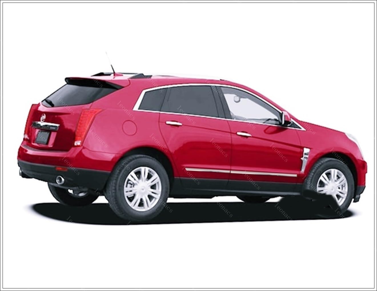 MELEXI Chrome Side Door MOLDING 4 Door S.Steel Compatible with Cadillac SRX 2010 to 2016
