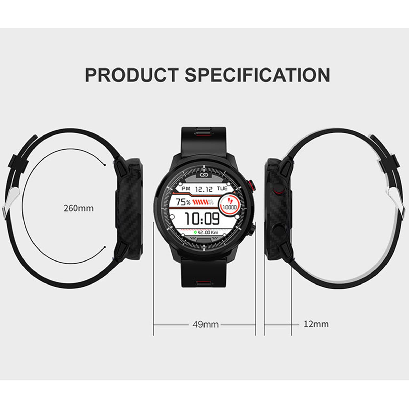 Reloj Inteligente De Moda para Hombre Y Mujer. Pulsera Impermeable con Pantalla Táctil De 1.3 ". Rastreador De Actividad Física con Frecuencia Cardíaca, Presión Arterial.