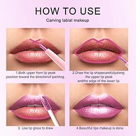 Kaely 2-in-1 Light Rose Pink Metallic Lipstick and Lip Liner, Shimmer Liquid Metallic Lipsticks for Women, Glitter Lip Gloss Stain Long Lasting Waterproof Smudge Proof 24 Hour, Vegan Makeup, 10