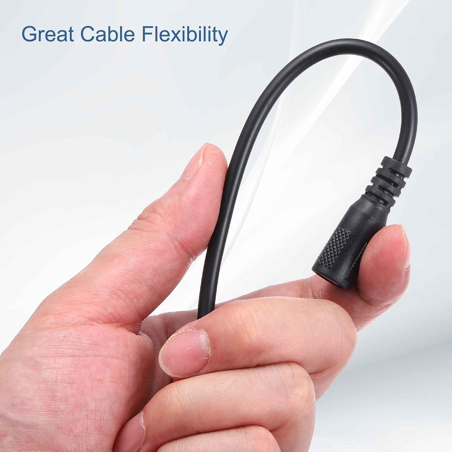 MECCANIXITY 2pcs DC Power Pigtails Cable, 5.5mm x 2.1mm Female Barrel Plug Connector to Bare Wire Open End 50cm for PC Laptop Toys Cellphone Electronic Devices