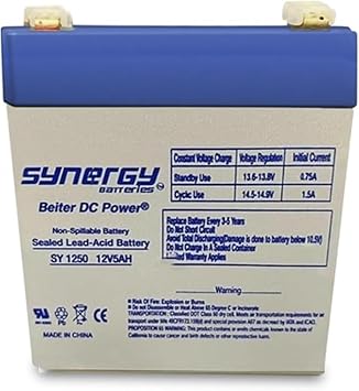 Compatible with the Enercell 23-945 12V 5Ah Rechargeable High Performance Sealed Lead Acid Battery Professional Grade Rechargeable Last Longer than the Original Beiter DC Power