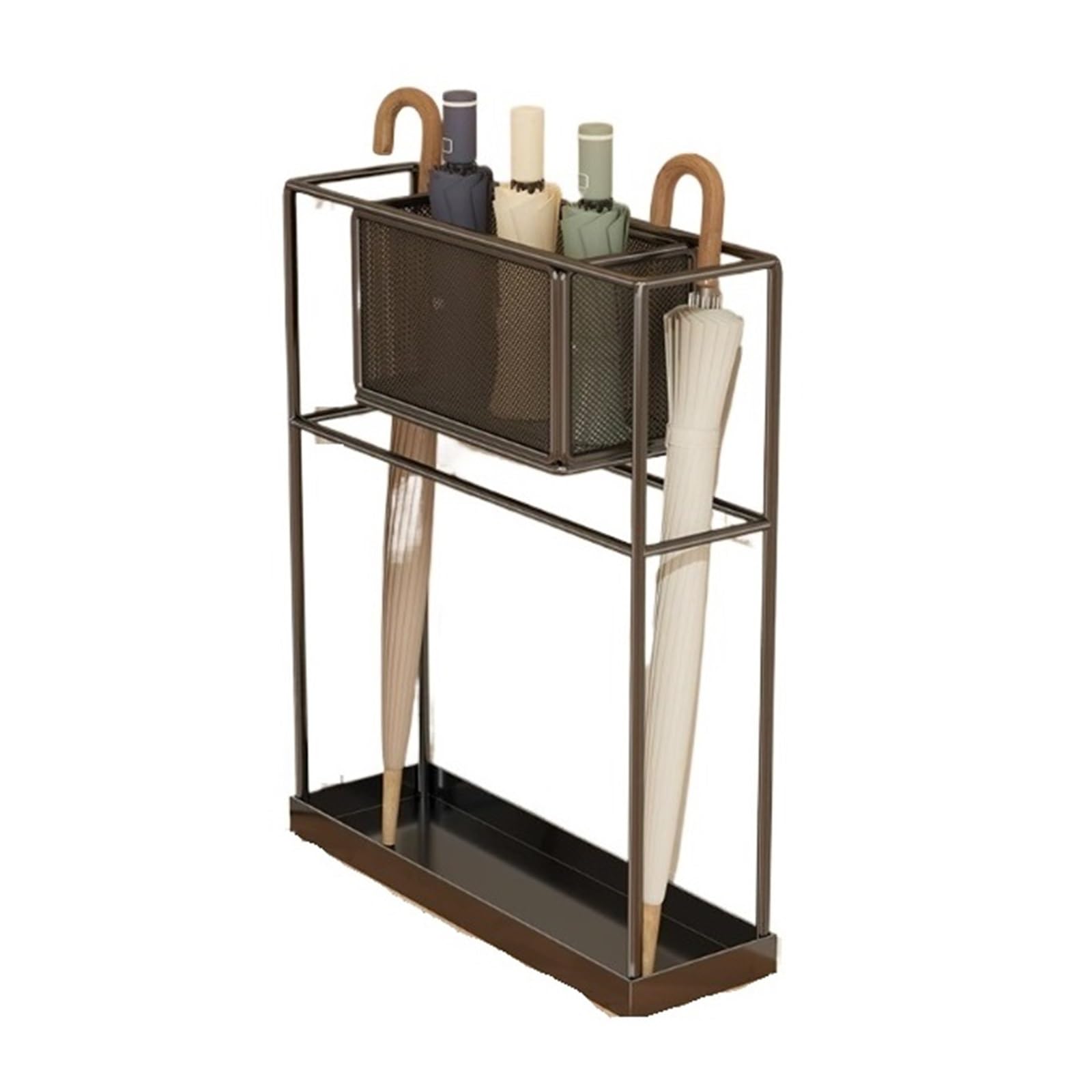 CFY652 Umbrella rack Home Umbrella Stand: Door-Side Stand, Space-Saving Solution, Storage Rack Office(Black)