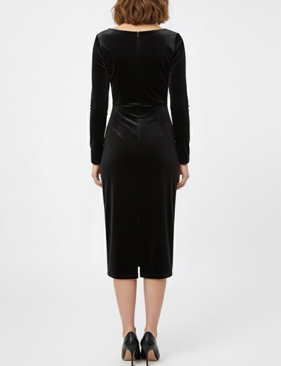 Aphratti Women's Long Sleeve Midi Dress for Party Wedding Guest Cocktail Dresses - Image 2