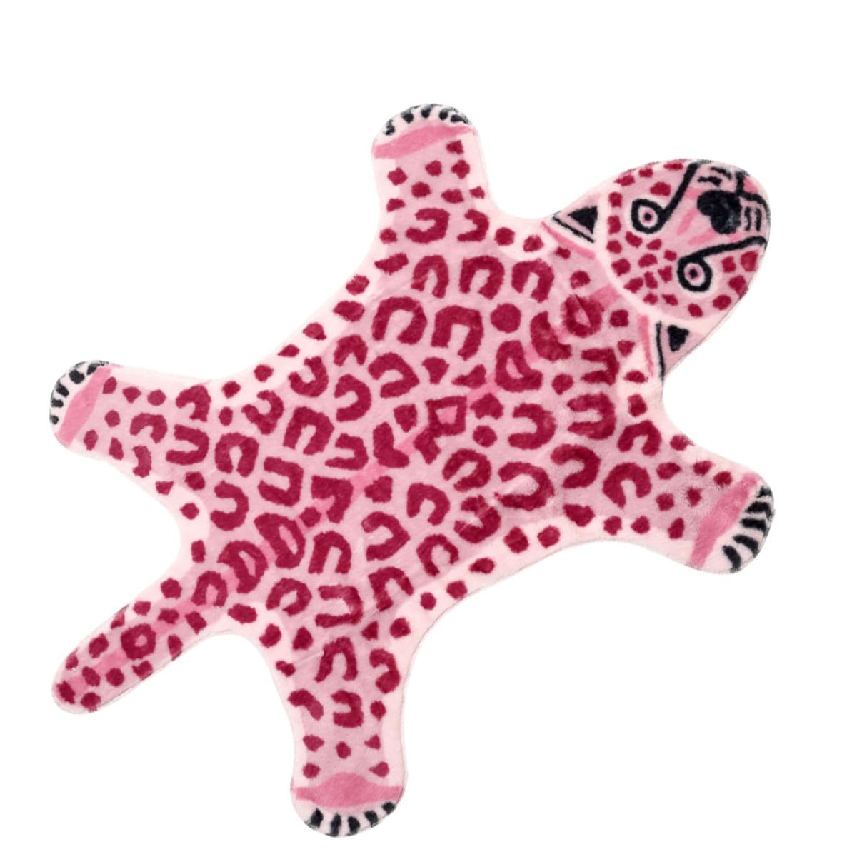 Tapis d'entrée doux rose à motif lapin pour accueillir votre animal dans le salon