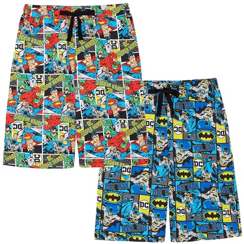 Short de détente homme pour le homewear lot de 2 en coton imprimé Flash
