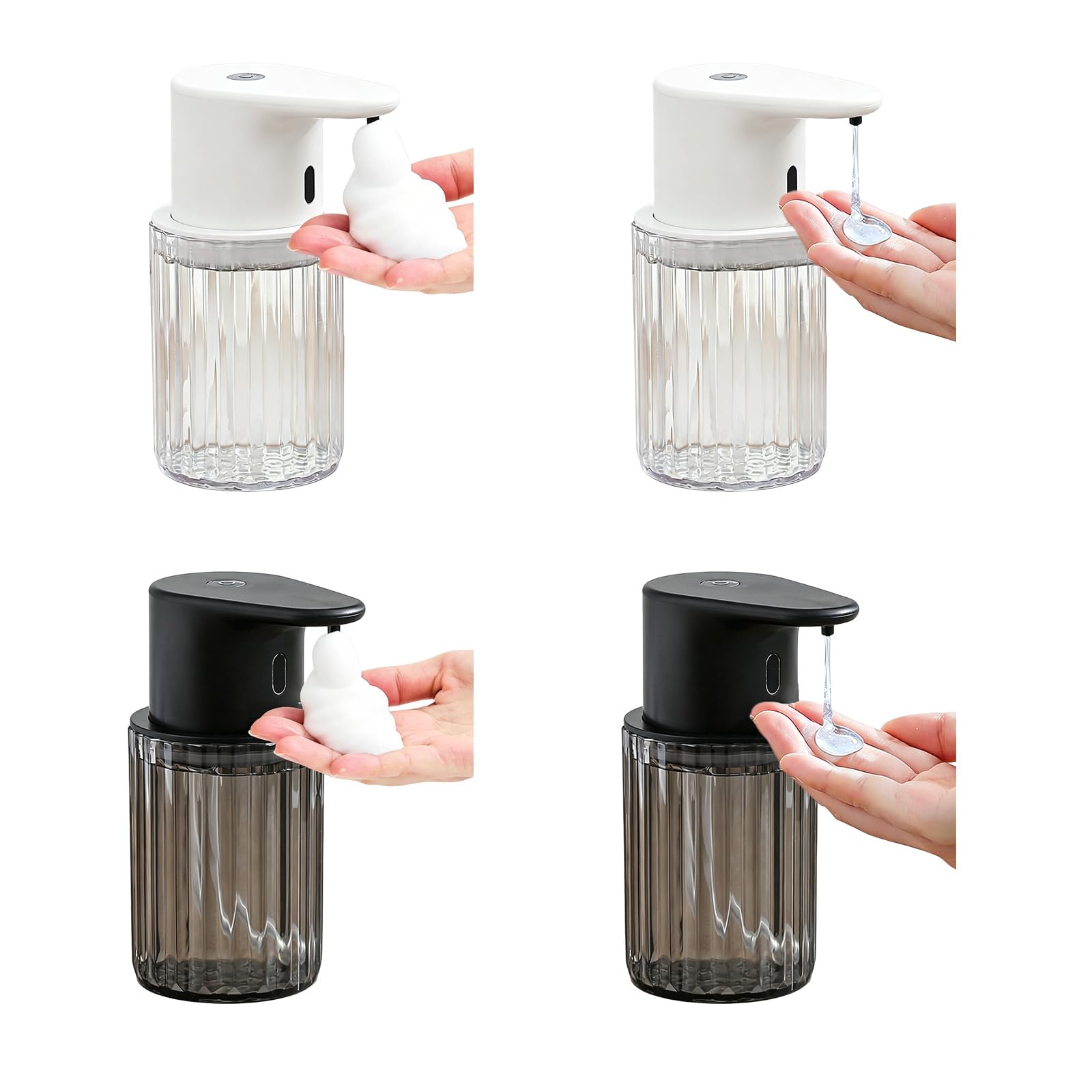 PANGBOER Dispenser Automatico Sapone da Bagno Dispenser Sapone da 300 ml Dispenser detersivo Regolabili a 3 Livelli Accessorio da Bagno Moderno e duraturo