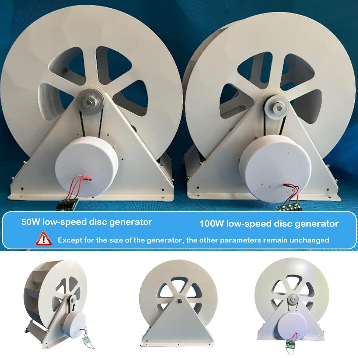 Mikro-Hydroelektrischer Turbinengenerator, Low-Speed-Hydro-Wasserrad-Generator, 100 W, für Haushalts-Außenbeleuchtung Generation (50 W)