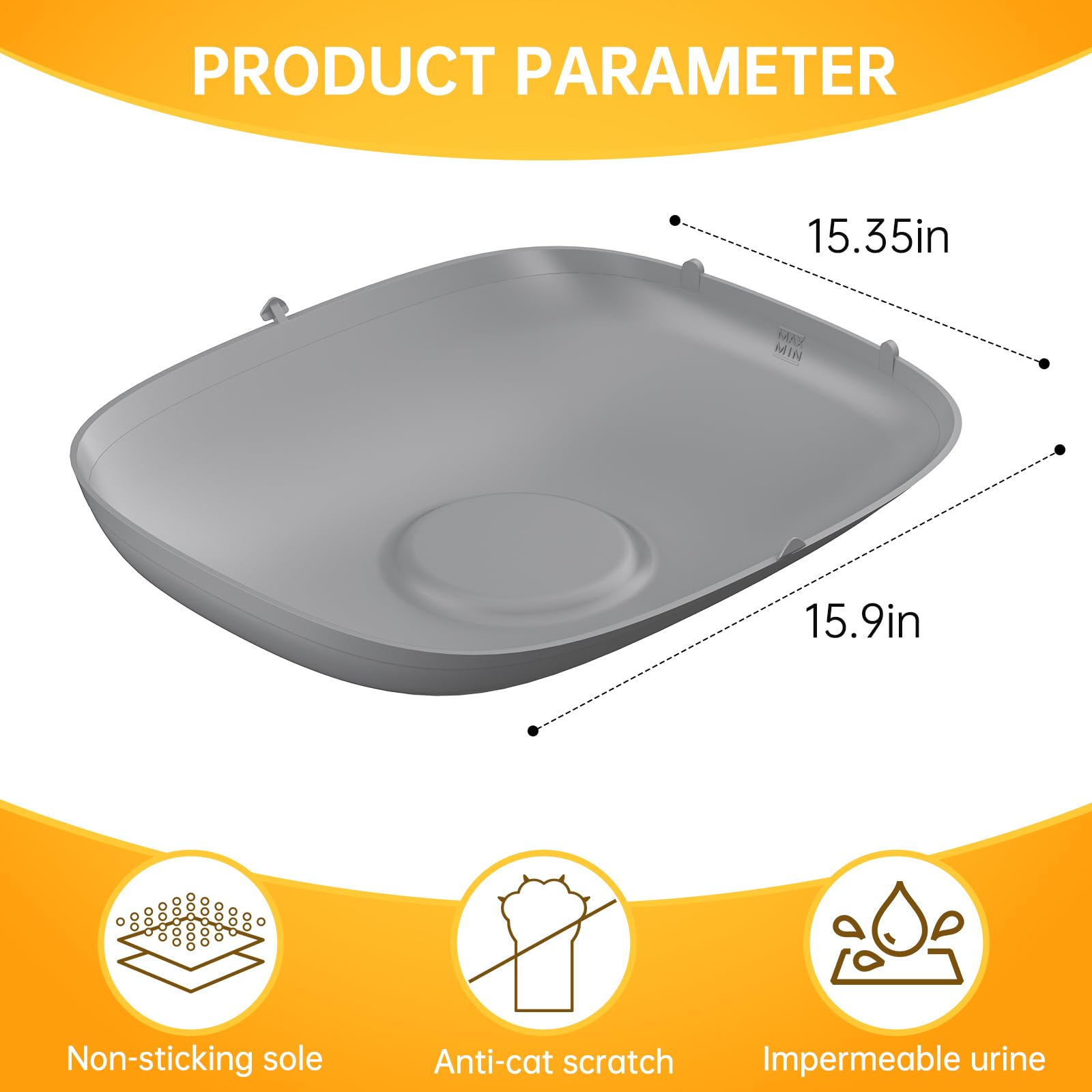 Silicone Cat Litter Mat Accessory Part, Waterproof Cat Litter Pad Replacement Part for Easy Cleaning of Automatic Self Cleaning Litter Boxes - image 3