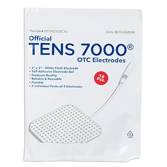 Official TENS Unit Electrode Pads - 48 Pack, Includes Electrode Carrying Case, Premium Quality OTC TENS Unit Replacement Pads, 2 X 2 - Compatible with Most TENS Machines