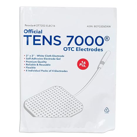 Official TENS Unit Electrode Pads - 48 Pack, Includes Electrode Carrying Case, Premium Quality OTC TENS Unit Replacement Pads, 2 X 2 - Compatible with Most TENS Machines