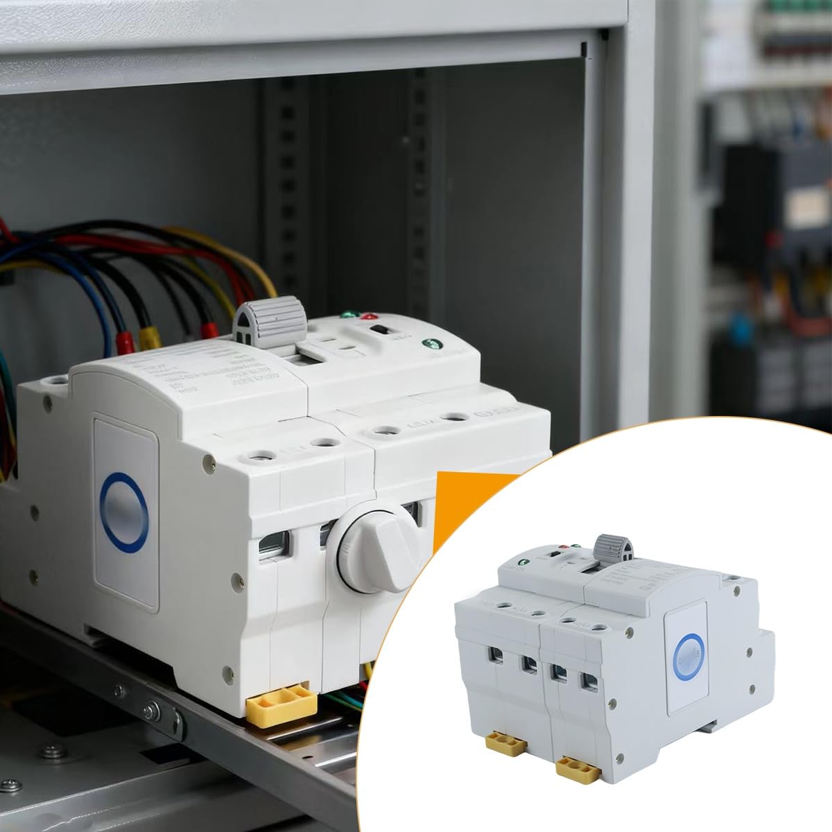 Interruptor de transferencia automático, MES1-63NS/4P, 400 V, 63 A, 4 polos, interruptor de transferencia de potencia dual para uso doméstico