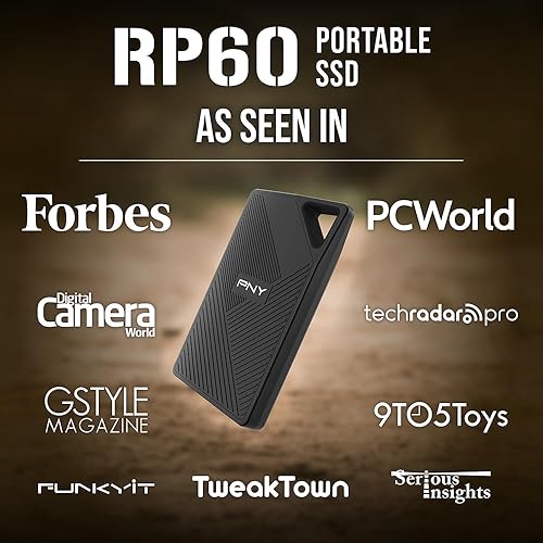 Miniatura 7 de PNY RP60 SSD portátil de 2 TB - Hasta 2000 MBs, USB-C, USB 3.2 Gen2x2 - Resistente, IP65, resistente al aguapolvo y caídas - Para fotos, videos,