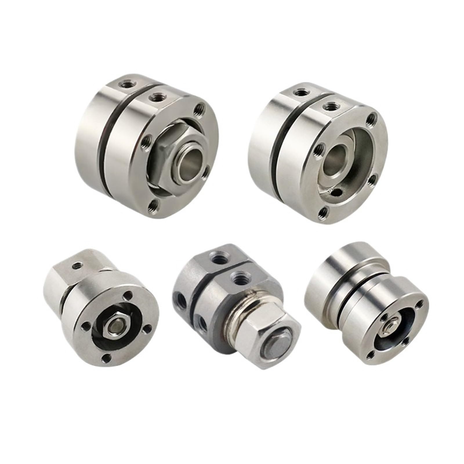 LYEUXHJPX 360° Rotating Damping Hinge Round Cylinder Damper with Adjustable Torque Free-Stop 1Pcs(One-way-0.5-1.5N.m)