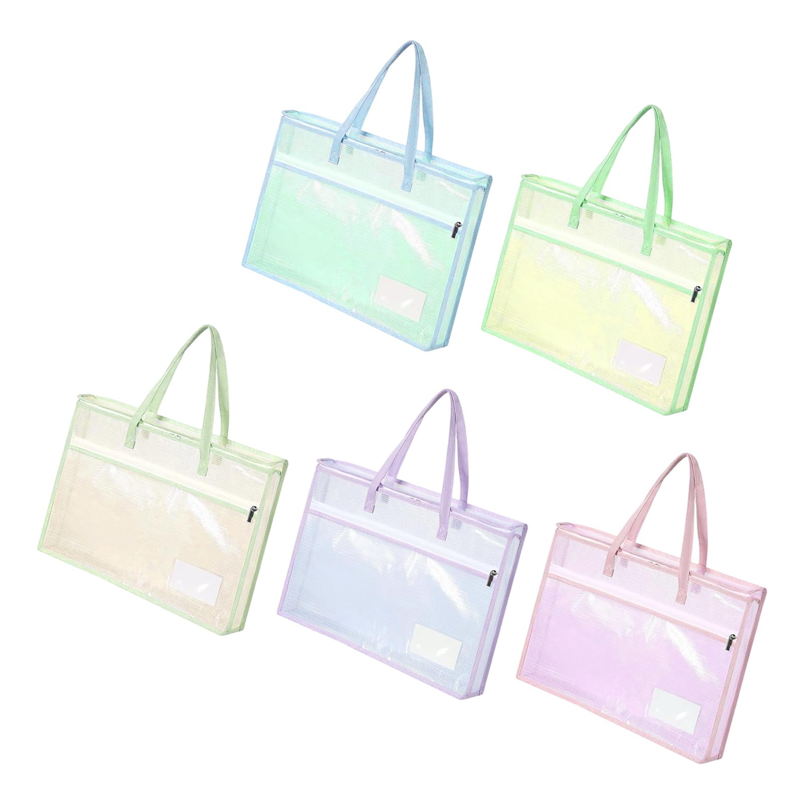 Pochettes de rangement pour matelassage grand format avec fenêtre et sac de crochet