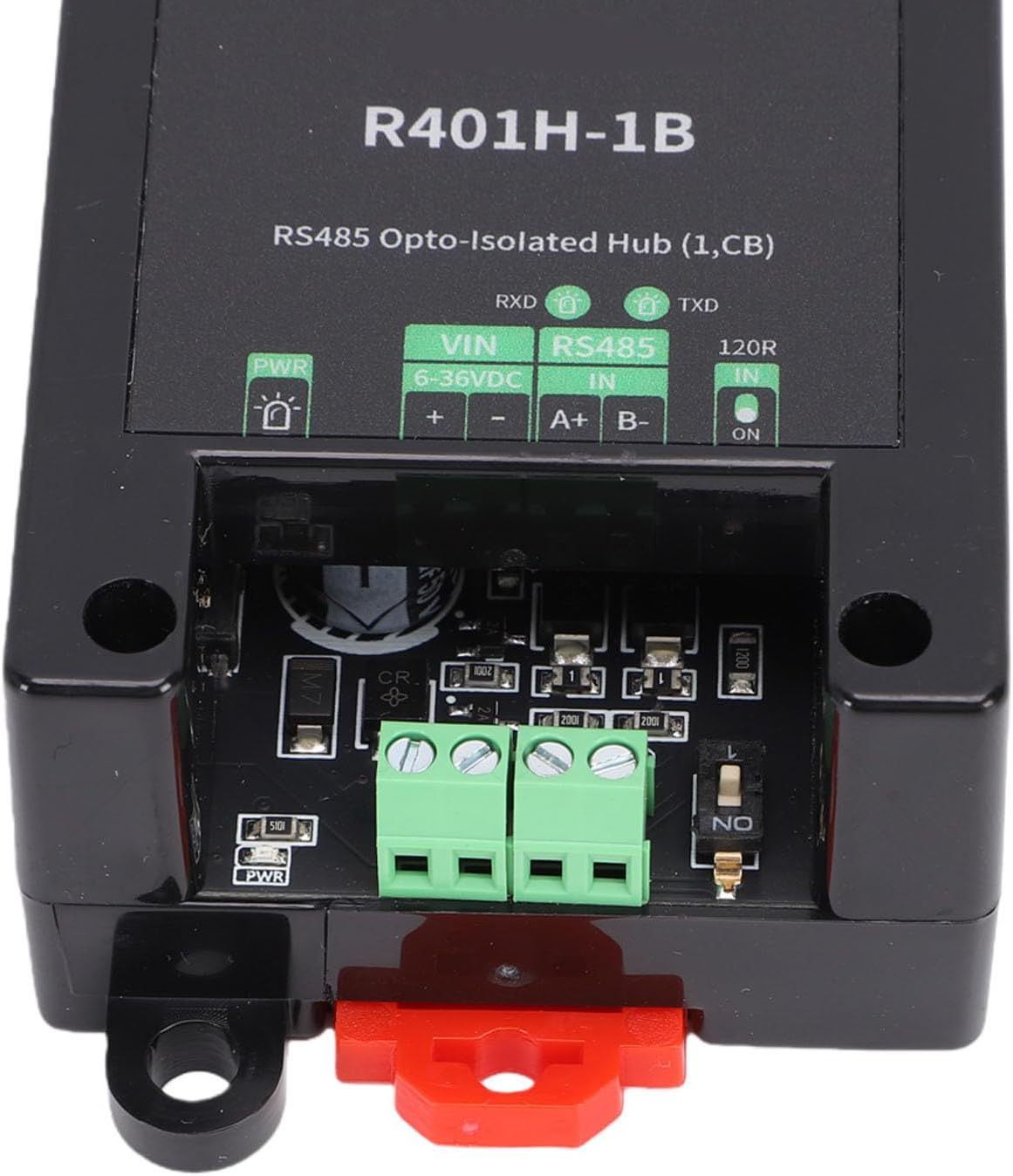 banapoy 485 Isolated Serial Hub Enhanced Anti Interference for Stable Signal Transmission Rail Mount 485 Hub for Industrial Use