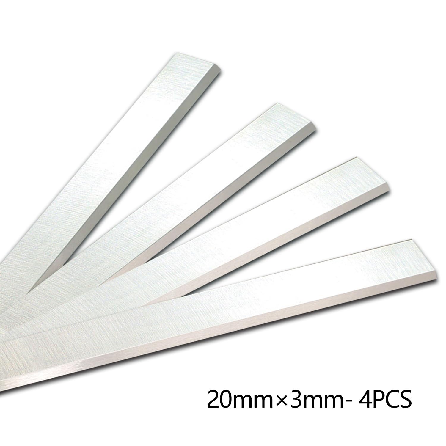 4Piezas Cuchillas De Cepillo Junta De Repuesto, 205X20X3Mm | Cuchillas de cepilladora de acero rápido HSS, para cepillo espesor J200/205mm