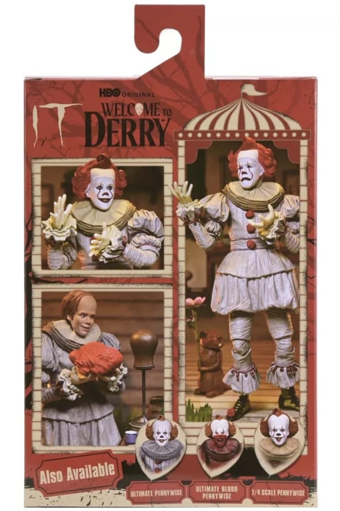 NECA Offiziell – IT: Welcome to Derry – Ultimate Bob Gray als Pennywise Actionfigur im Maßstab 17,8 cm