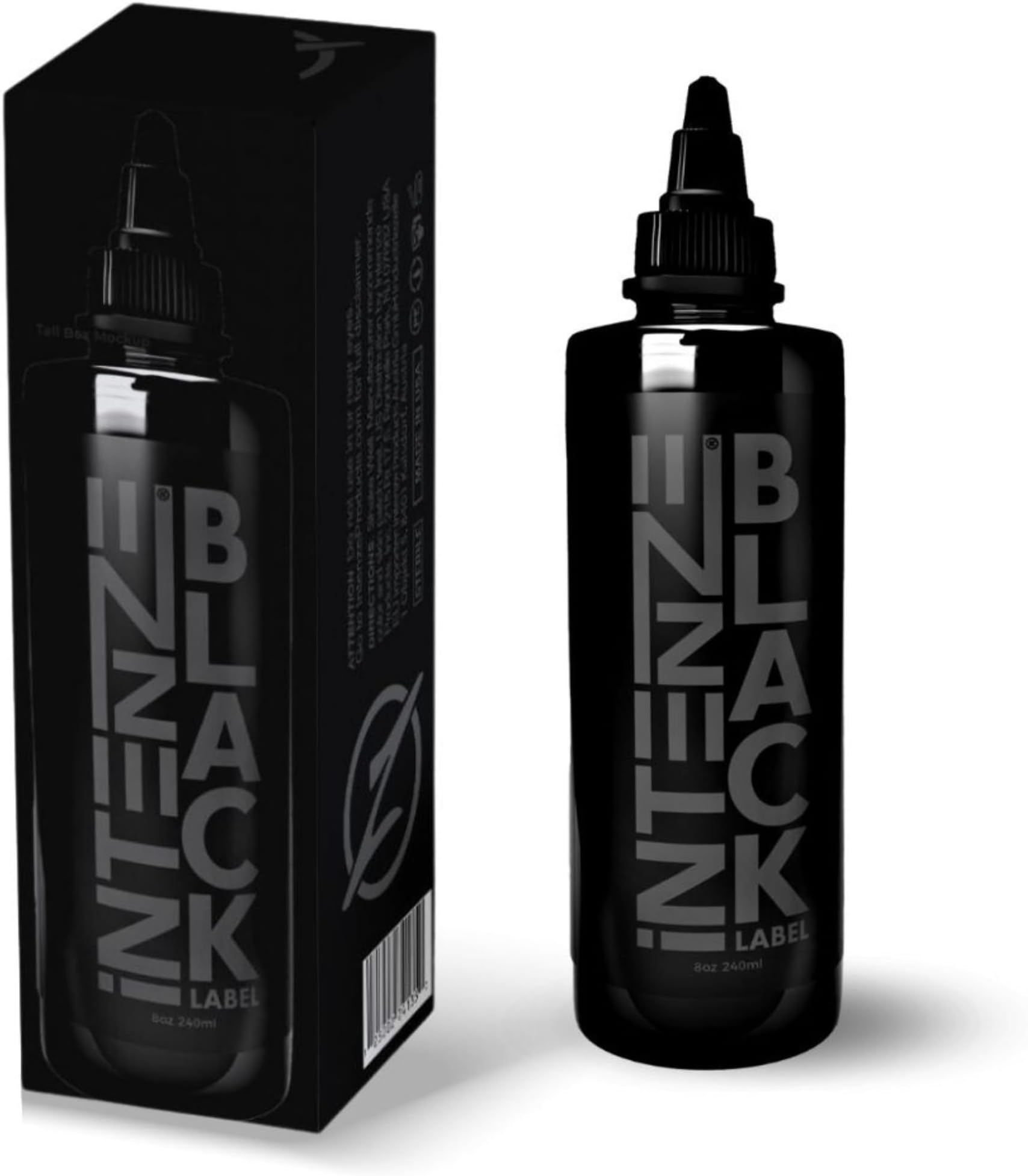 Black Label Tattoo Ink 8oz Bottle - Professional Grade, ISO Certified, Made in USA