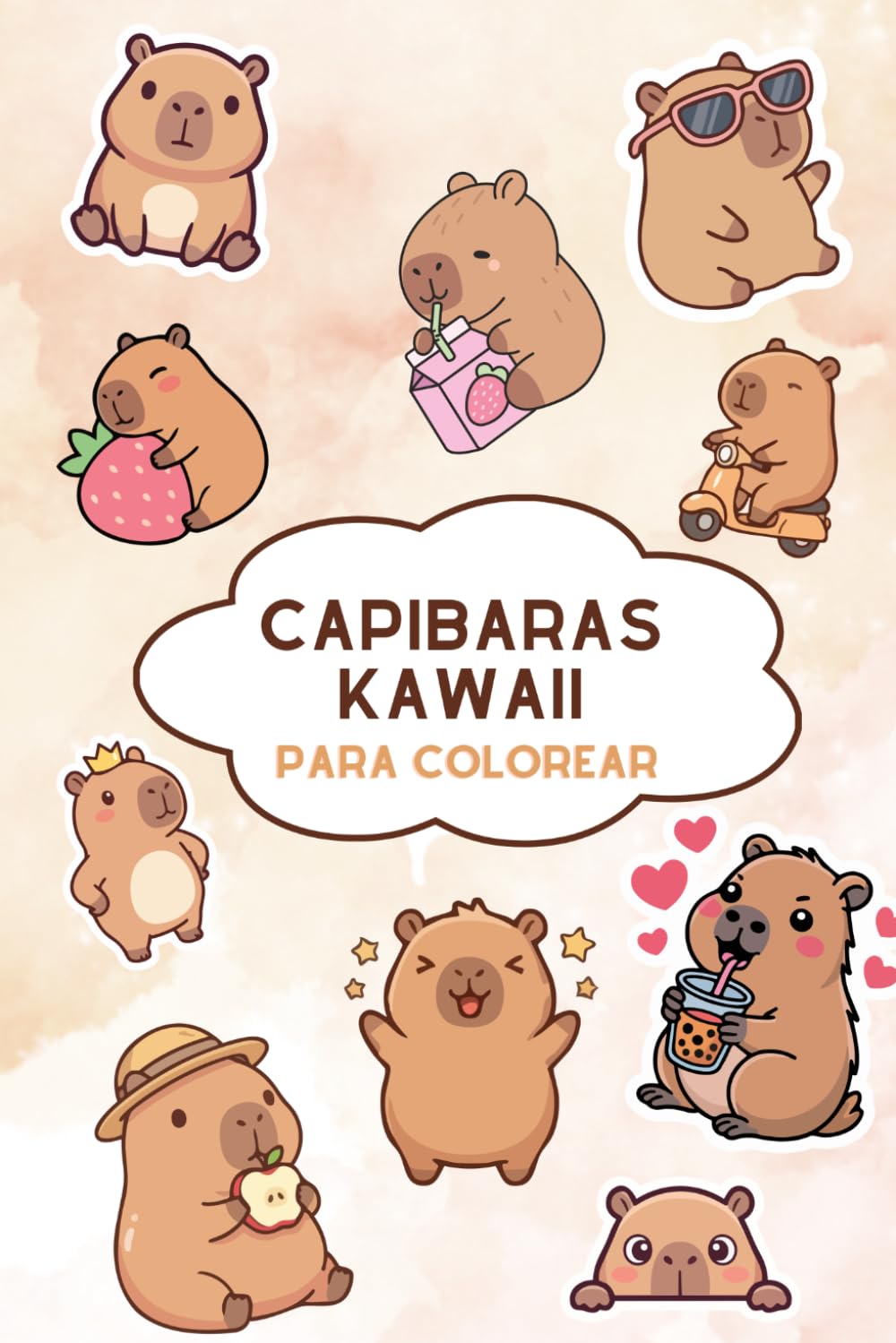 Capibaras Kawaii para Colorear (Mundo Kawaii para Colorear)