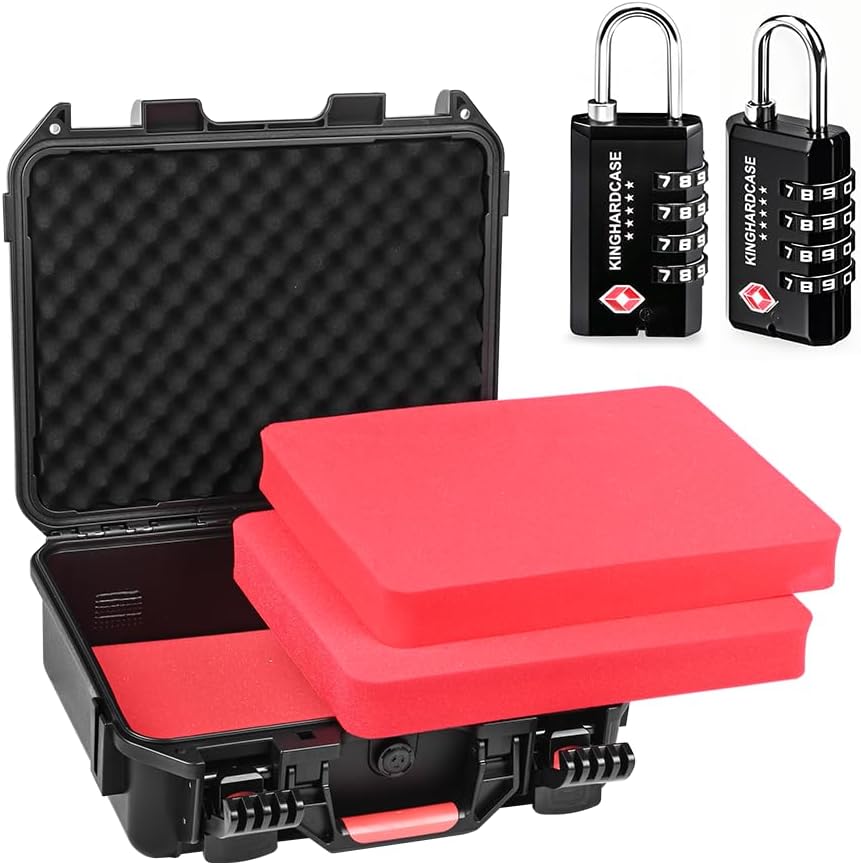 Waterproof & Lockable Gun Cases for 2 Handguns and 2 Pack TSA Approved Gun Locks