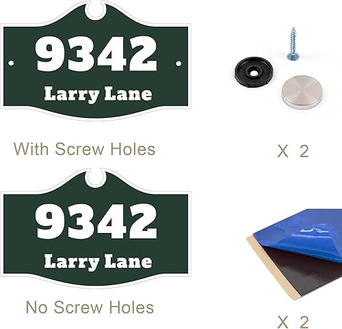 Miniatura 98 de Placa de dirección acrílica personalizada, letrero de dirección horizontal, utilizado para casa, puerta, calle o buzón Hengkuan-2