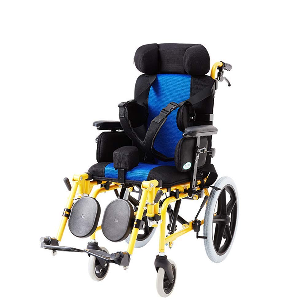 Wózek inwalidzki, dziecięce wózki inwalidzkie 20 kg transport medyczny ergonomiczny zaawansowany wygodny podłokietnik regulowane plecy nogi 90 kg obciążenie 40 * 36 cm siedzisko dla dzieci, B