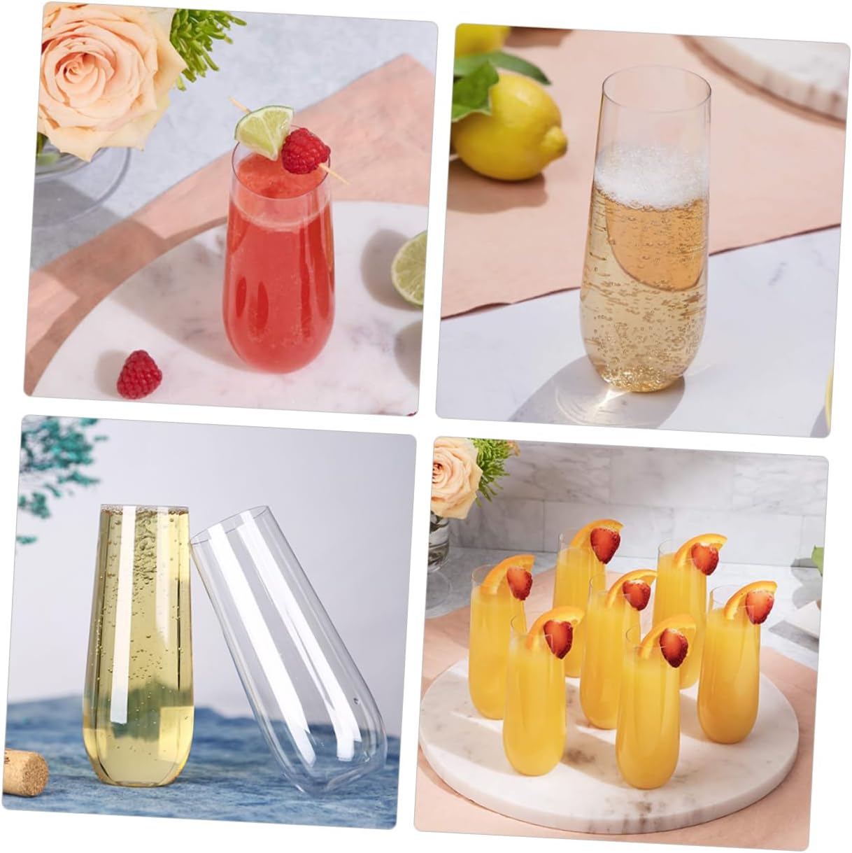 Alipis 40pcs Plastic Wine Cups Unbreakable Transparent Beverage Holders for Parties Weddings and Celebrations Stylish Cocktail and Juice Glasses