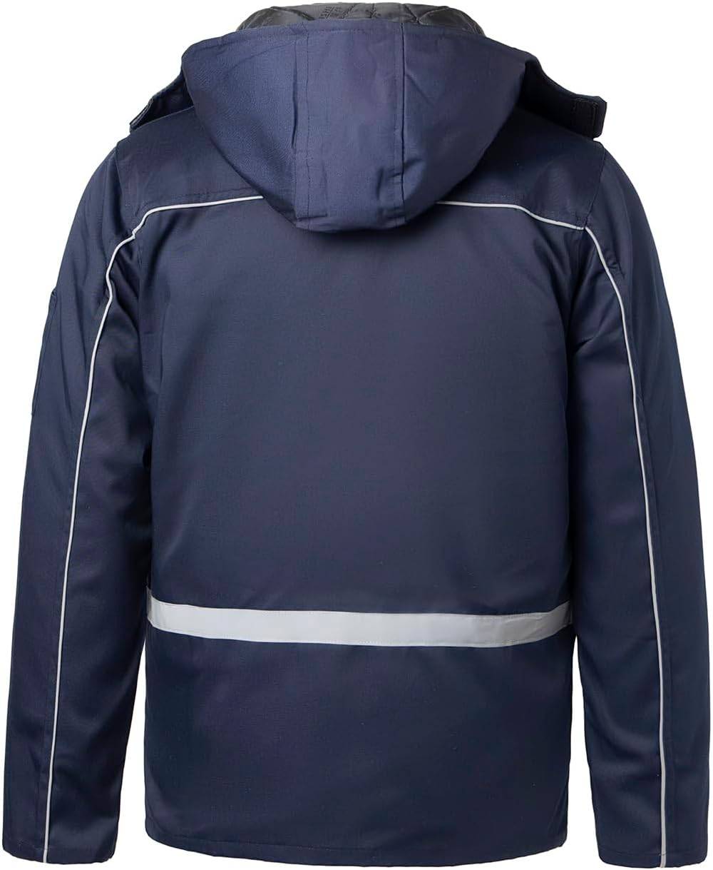 Winter Safety Coat for Men 2 in 1 Insulated Work Jacket Hi Viz Construction Padded Coats