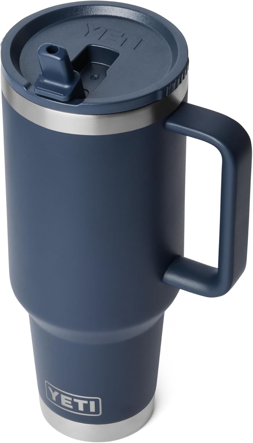YETI Rambler 40 oz Travel Mug with Flip Straw Lid – Stainless Steel, Vacuum Insulated, Leakproof, Cup Holder Friendly - Image 4