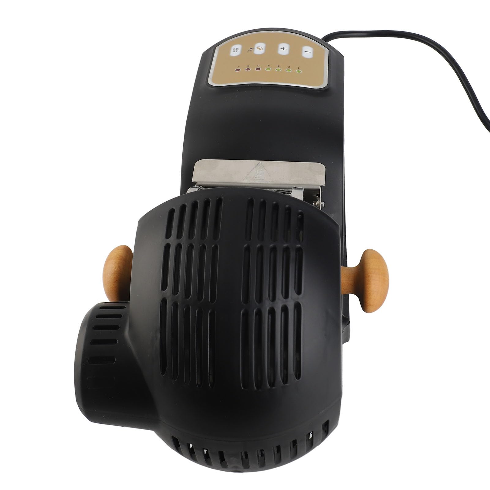 Denash Electric Coffee Röster Einstellbare 7 -Gang -Bohnen Röstmaschine für Küche, Cafés Shop, Hotel PC+ABS+Edelstahl Schwarz
