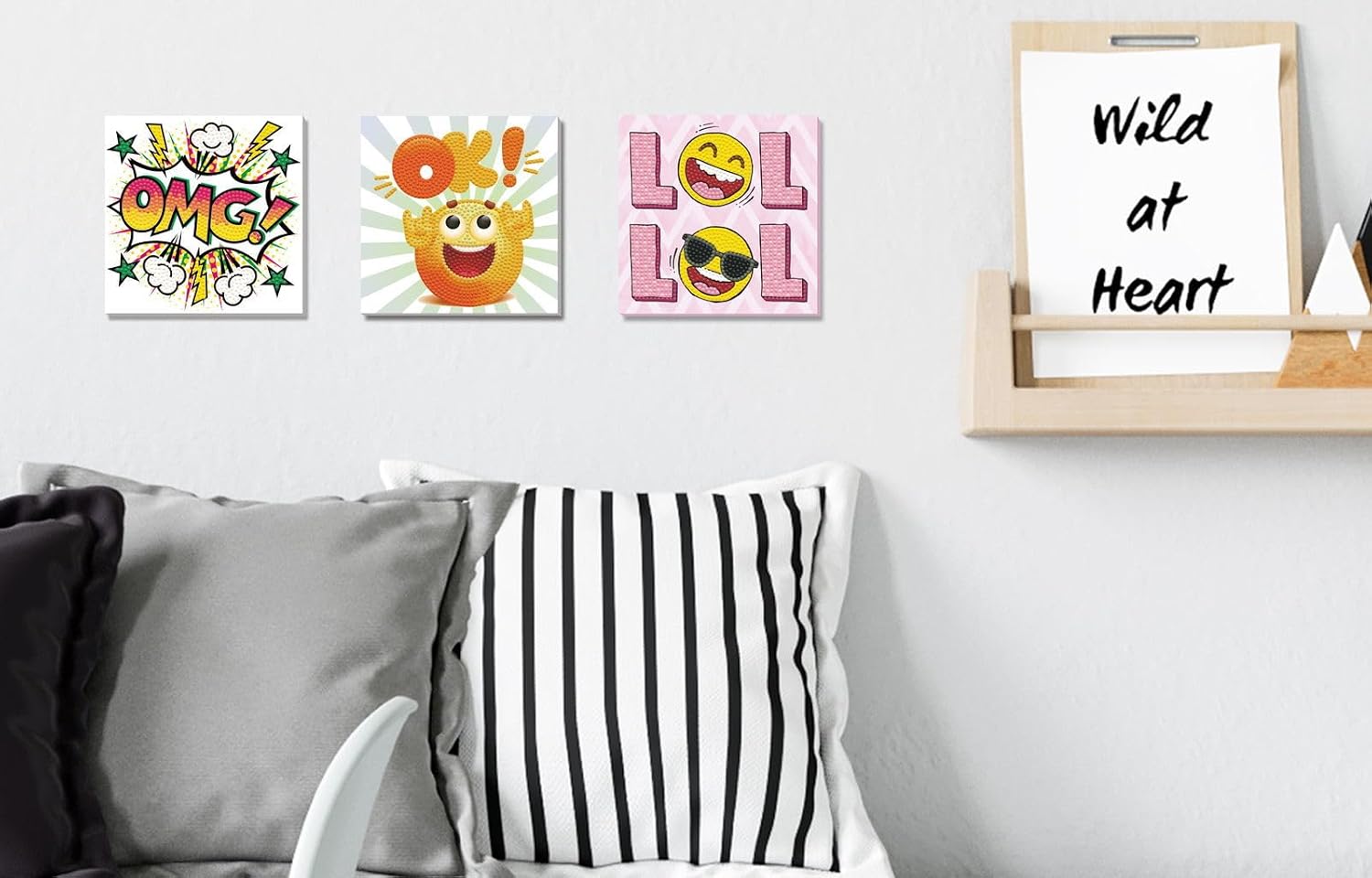 DIAMOND DOTZ OMG! Word Art Diamond Painting Kits for Adults - Diamond Art Kits a Relaxing Creative Craft Kit with Dotz Gems Dotz Box 5.9"x5.9"