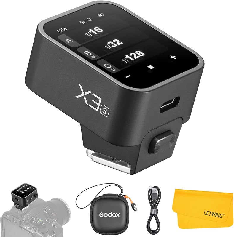 Godox X3S X3-S TTL Wireless Flash Trigger for Sony, 2.4G Flash Transmitter | Touchscreen, Support TTL Auto/Manual/Multi Flash, Built-in Lithium Battery, USB-C Charge, High-Definit OLED Screen