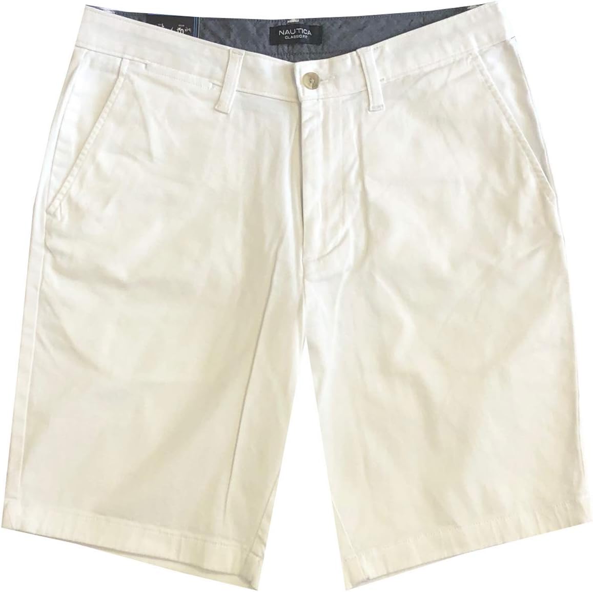 Nautica Flex Shorts de cubierta Clipper de 10" de ajuste clásico para hombre (42, blanco)