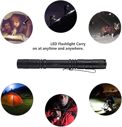 Miniatura 10 de MODOAO Ultra delgado portátil 900LM mini linterna LED clip cinturón pluma luz táctica antorcha 3.5 in (1 paquete)