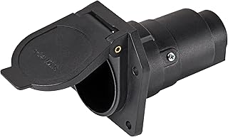 Oyviny 7 Pin Male Trailer Round RV Blade Connector Socket, Heavy Duty 7-Way Vehicle Side Replacement Trailer Plug Socket for Truck, Cars, Boat, RV 6-24V