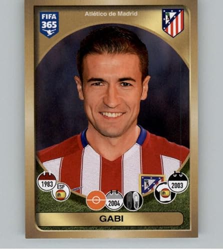 2016-17 Panini FIFA 365 Stickers CentralSouth America #363 Gabi Atletico Madrid Official Soccer Album Sticker in Raw (NM or Better) Condition