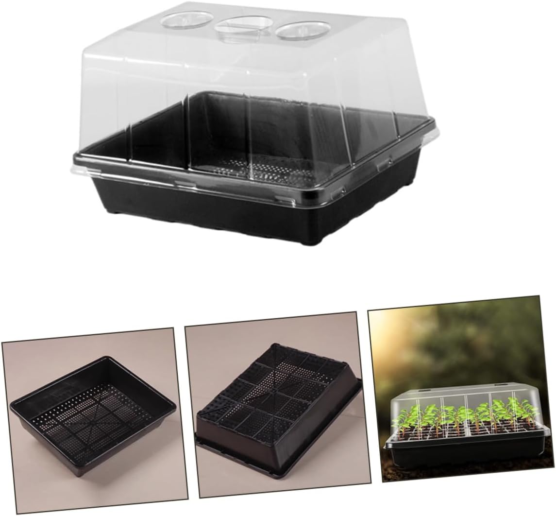 1set Vegetable Tray with Humidity Dome Cell Plant Trays for Germination Use for Herbs and Vegetables