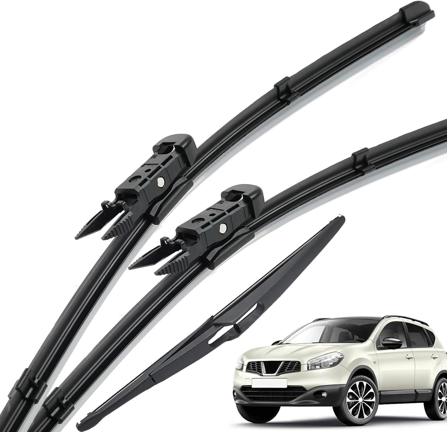 MadongJ Windshield Windscreen Wiper Blades for Nissan Qashqai J10 2006-2013, Replacement Blades All-Weather Performance Streak-Free Windshield Wipers