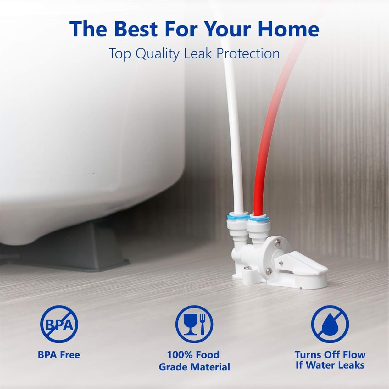 Max Water Leak Detector Automatic Shut-Off Valve – Stop Water Supply When Water Leaks for RO (Reverse Osmosis) and Under Sink Water Filtration System (Leak Detector Shut Off Valve 20 MM Pad)