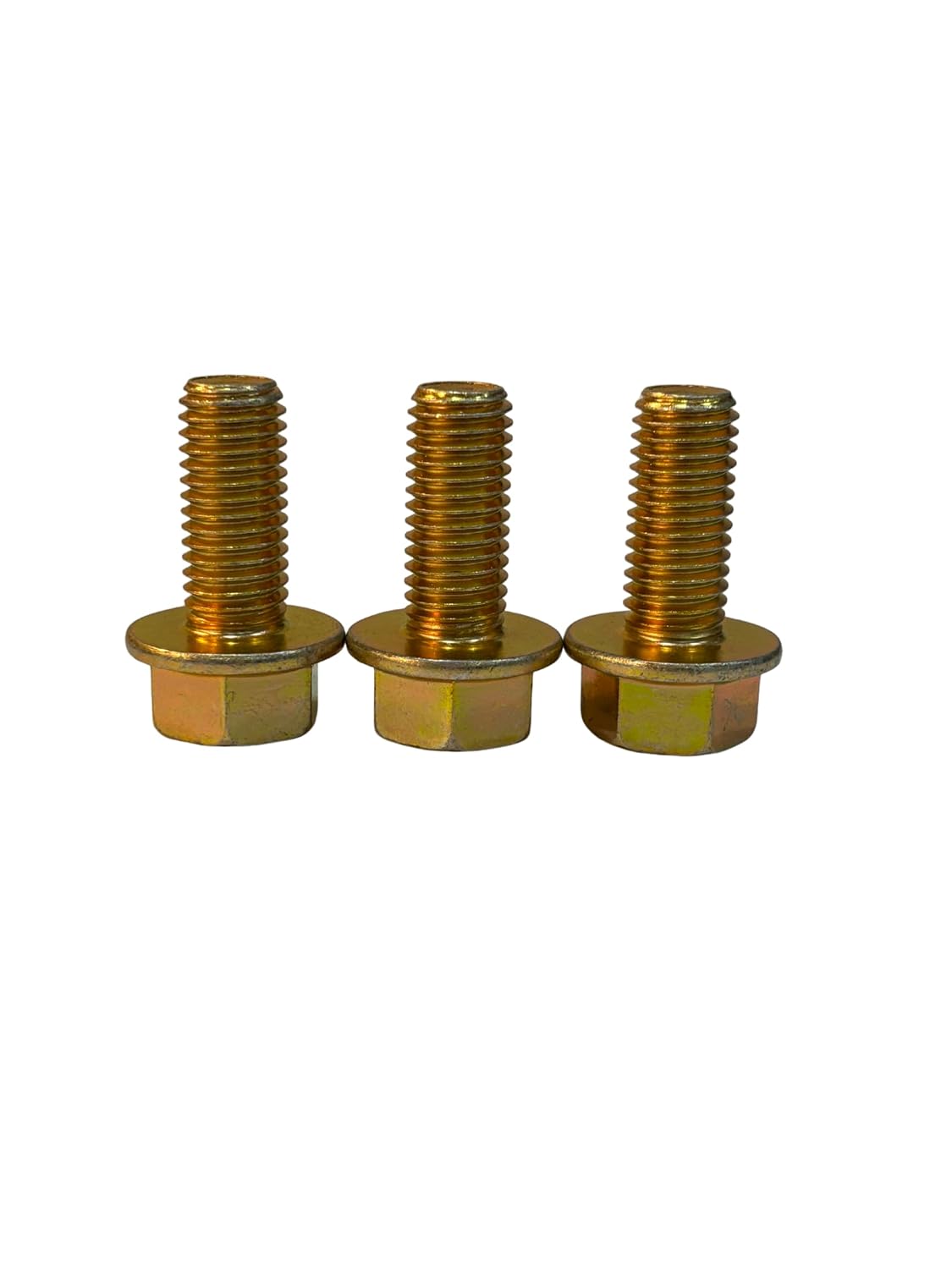 (20 Pieces) 5/8-11x1 1/2" Grade 8 Hex Flange Bolts Screws UNC Coarse Full Threads Zinc Yellow Trivalent