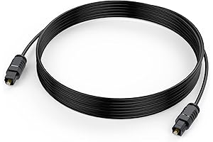 10ft Optical Audio Cable: Ultra Thin Toslink Cable for Sound Bars