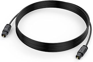Optical Audio Cable 10 feet, Digital Optical Audio Cable Ultra Thin Cord, Toslink SPDIF Fiber Optic Cable Compatible with TV Sound Bar Home Theater PS4 Xbox Samsung Vizio