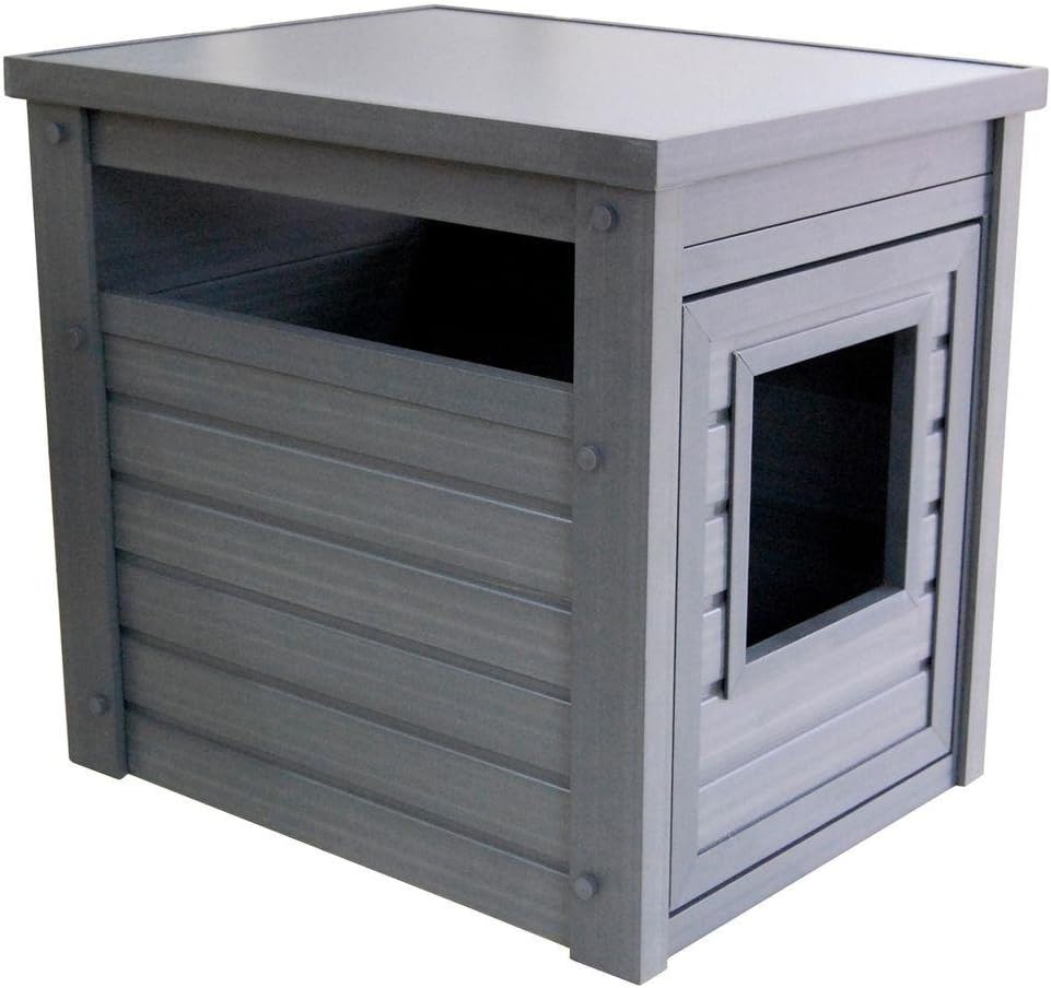Age Pet Eco Flex Litter Box Cover/End Table, Standard, Grey