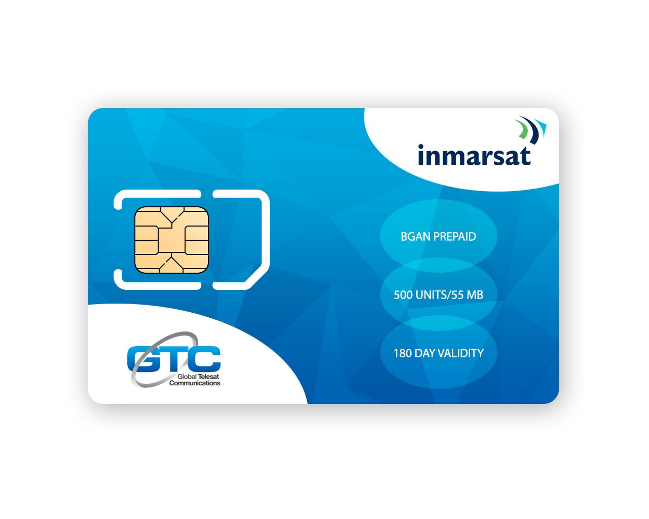Inmarsat BGAN e IsatHub Tarjeta SIM prepaga con 500 Unidades (54MB)